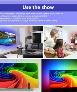 Entiqi Led Strip Lights 6.56ft for 40-60in TV USB Backlight Kit with Remote, 16 Color 5050 Bias HDTV, for 40-60 1 22 71YYQVH PwL