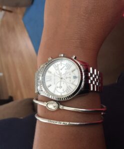 Michael Kors Women's MK5555 - Vintage Classic Lexington Chronograph Silver Watch 10 71YYaOLWpzL