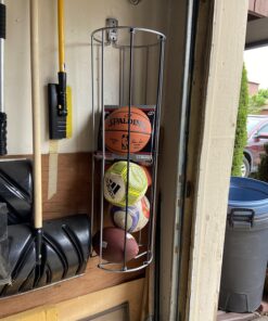 Rubbermaid Garage FastTrack Vertical Ball Rack, Satin Nickel, Wall Mounted Storage System, Holds up to 50 pounds, for Home/Garage 41 71YYrIDCmL