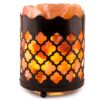 CRYSTAL DECOR Himalayan Pink Salt Lamp Basket & Dimmer Cord Bulb Moroccan1 19 71YZ3upmrL