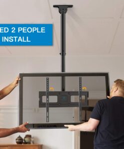 PERLESMITH Ceiling TV Mount for 26-65 inch Flat Screen Displays, Hanging Adjustable Ceiling TV Bracket Fits Most LCD LED OLED 4K TVs, Pole Ceiling Mount Holds up to 110lbs, Max VESA 400x400mm, PSCM2 23 71YZfl8hBIL