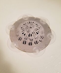 SlipX Solutions Stop-A-Clog Drain Protectors Trap Hair, 2 Hair Catchers Per Package (Plastic, 5 inch Diameter, Clear) 33 71Ya2yD2AL