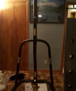 Everlast Steel Heavy Punching Bag Stand Workout Equipment for Kickboxing, Boxing, and MMA Training with 3 Plate Pegs and 100 Pound Capacity Black 65 71YacHQvbCL