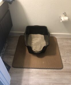 iPrimioJUMBO SIZE Cat Litter Trapper - EZ Clean (Brown/Tan) - 32 inches by 30 inches / Super BIG. Exclusive Water Proof Layer and Puppy Pad Option. Patent Pending. 32x30 - Brown 34 71YayJmh2GL