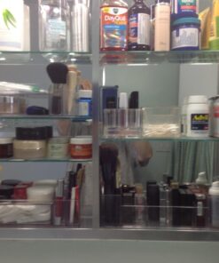 iDesign 43030 Med+ 12" Plastic Divided Vanity Medication and Bathroom Accessory, 12" x 3" x 3.5", Multi-Level Organizer 47 71YcWO3PlL