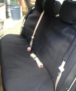 OxGord Car Seat Cover - Poly Cloth Solid Black with Front Low Bucket and 50-50 or 60-40 Rear Split Bench - Universal Fit for Cars, Truck, SUV, Van 34 71YdRlCBkoL