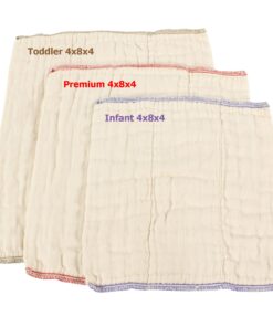 OsoCozy Better Fit Unbleached Prefold Cloth Diapers -100% Cotton, Gauze Weave, Sized for Tri Folding - Size 1 - (Infant 4x8x4 Fits 6-16 lb.) - 1 Dozen Better Fit Infant 4x8x4 (6-16 Pound) 16 71YdV99oZkL