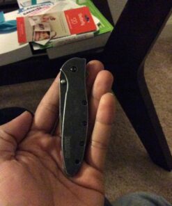 Kershaw Leek BlackWash Folding Pocketknife, 3" 14C28N Stainless Steel Blade, Assisted Opening Folding EDC 63 71YdnvNyfoL 1