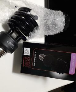 SLEEKLIGHTING 23 Watt T2 Black Light Spiral CFL Light Bulb, UL Approved- Blacklight Bulbs for Parties 120V, E26 Medium Base-Energy Saver (Pack of 4) 38 71Ye1OxqGSL