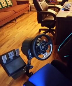 OpenWheeler GEN3 Racing Wheel Stand Cockpit Blue on Black | Fits All Logitech G923 | G29 | G920 | Thrustmaster | Fanatec Wheels | Compatible with Xbox One, PS4, PC Platforms 56 71Ye6SBnRkL