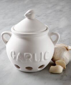 Fox Run Container Garlic Storage and Baking, 5.25" Keeper, White 18 71YeabfJXZL