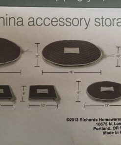 Richard's Homewares - Micro Fiber Deluxe Six Piece Accessory Storage Set - Gray (1 Pack) 1 Pack 27 71Yfdc4TCmL