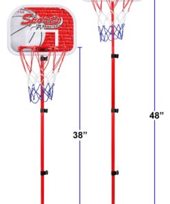 Basketball Hoop for Kids Toy Set | Adjustable Height Stand 2-4 ft | Indoor & Outdoor Play for Toddler Boy & Girl 17 71YgFpe6ghL