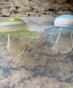 MAM Original Start Newborn Baby Pacifier, Best Pacifier for Breastfed Babies, Sterilizer Case, 0-3 Months, Boy, 2 Count (Pack of 1) 2-Pack 40 71YgN5WSiaL
