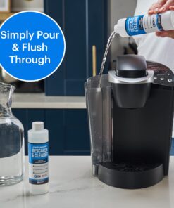 Coffee Machine Descaler - 2 Uses - Descaling Solution for Nespresso Breville Keurig Jura & More - USA Made Cleaner For All Coffee Machines, Glass Pot Cleaner and Espresso Makers 8 Fl Oz (Pack of 1) 17 71Yhe1zq5qL