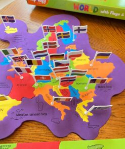 Imagimake Mapology World Map Puzzle - Includes Country Flags & Capitals | Educational Toys for Kids 5-7 | Fun Jigsaw Puzzle for Girls & Boys Toy Age 6-8 | Games for Kids 8-12 for Kids World with Capitals 61 71YirIgwOML