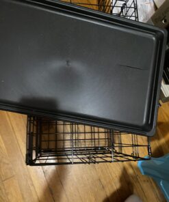 MidWest Homes for Pets Newly Enhanced Double Door iCrate Dog Crate, Includes Leak-Proof Pan, Floor Protecting Feet, Divider Panel & New Patented Features, Black X-Small 45 71YjT3icsfL 1