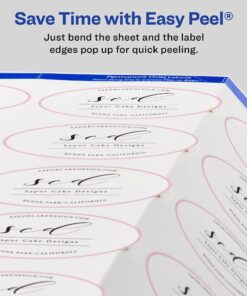 Avery Printable Blank Oval Labels, 2" x 3-1/3", Glossy White, 80 Customizable Labels (22820) 27 71Yk8koFXkS