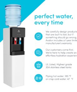 Avalon A2TLWATERCOOLER Top Loading Water Cooler Dispenser, Black, Black&White 19 71YkCxCloqL