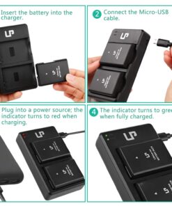 LP EN-EL14 EN EL14a Battery Charger Pack, 2-Pack Battery& Dual Slot Charger, Compatible with Nikon D3500, D5600, D3300, D5100, D5500, D3100, D3200, D5200, D5300, D3400, DF, P7000, P7100, P7700, P7800 2 Batteries & Charger 22 71Yl2DUb4jL