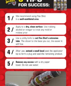 Flex Shot Rubber Adhesive Sealant Caulk, 8-oz, White Adhesive Caulk 21 71YlZ9 p3RL