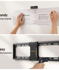 Perlegear UL-Listed Tilting TV Wall Mount for Most 37-82 inch TVs up to 132 lbs, Low Profile Tilt TV Mount Wall Bracket for Flat or Curved TVs, Fits 24”/18”/16” Studs, Max VESA 600x400mm, PGLT2 20 71Yld3pKSdL