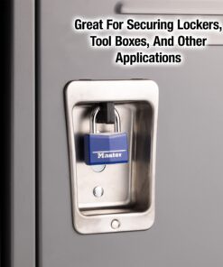 Alternative view of Master Lock 142DCM Covered Aluminum Keyed Padlock, 1-Pack, Blue