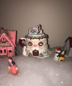 Alternative view of Department 56 Porcelain, Zinc alloy North Pole Village Santa's Hot Cocoa Café Lit House