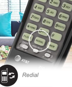 AT&T 210 Basic Trimline Corded Phone, No AC Power Required, Wall-Mountable, Black 39 71Yo5n7FIzL