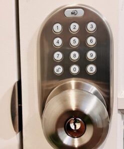 MiLocks TKK-02SN Tkk-Sn Digital Door Knob Lock with Electronic Keypad, Satin Nickel, Keypad, Keyless 28 71YoRP5hjeL