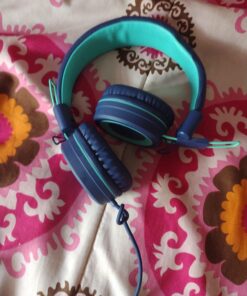 Kids Headphones - noot products K11 Foldable Stereo Tangle-Free 3.5mm Jack Wired Cord On-Ear Headset for Children/Teens/Boys/Girls/Smartphones/School/Kindle/Airplane Travel/Plane/Tablet (Navy/Teal) Navy/Teal 49 71YovDUtBQL