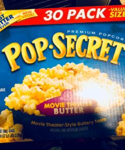 Pop Secret Microwave Popcorn, Movie Theater Butter Flavor, 3 Oz Sharing Bags, 30 Ct 3 Ounce (Pack of 30) 34 71YpA0n2wL