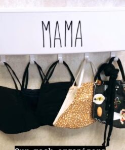 mDesign Wall Mount Modern Plastic Mail Organizer Storage Basket - 5 Hooks - for Entryway, Mudroom, Hallway, Kitchen, Office - Holds Letters, Magazines, Coats, Keys - White 27 71YqNoxfy6L