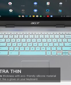 Keyboard Cover for Acer Chromebook Spin 11 311 CP311 C738T 511/Chromebook Spin 512 12"/Chromebook Spin 713 CP713 13.5/Chromebook CB3 CB5 11.6/Chromebook 14 CB3 CP5/Chromebook 15 CB5-571 CB3-531/532 Gradual Mint Green 13 71YqguC0WqL