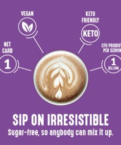 Lakanto Sugar Free Drinking Chocolate - Cold or Hot Cocoa Powder Mix, Shelf Stable Probiotics, Monk Fruit Sweetener, Keto Diet Friendly, Vegan, Dutch Cocoa, Gourmet Taste (Original - 10 oz) Original Chocolate 26 Servings (Pack of 1) 21 71Yr54trKL