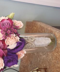 Silver Diamond Sparkling Rhinestone Mesh Ribbon for Event Decorations, Wedding Cake, Birthdays, Baby Shower, Arts & Crafts, 4.75" x 10 Yards, 24 Row, 1 Roll 50 71YrhJ901xL 2