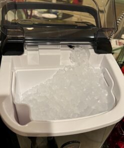 Kndko Nugget Ice Maker Countertop,34lbs/Day,Portable Crushed Ice Machine,Self Cleaning with One-Click Design & Removable Top Cover,Soft Chewable Pebble Ice Maker for Home Bar Camping RV,Black Basic 33lbs/day with pebble ice BLACK UPGRADE 1 39 71YsIqHxGTL