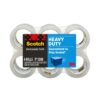 Scotch Heavy Duty Packaging Tape, 1.88" x 54.6 yd, Designed for Packing, Shipping and Mailing, Strong Seal on All Box Types, 3" Core, Clear, 6 Rolls (3850-6) 7 71YtVIBSIL