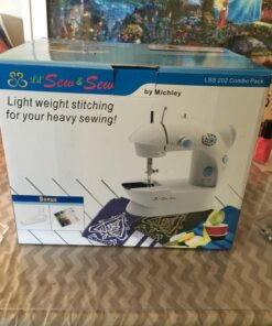 MICHLEY LSS-202Combo Lil' Sew & Sew LSS-202 Combo Mini Sewing Machine, Electrical, 2-Speed, White LSS 202 Kit 32 71YtrzseZBL 2