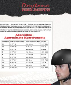 Daytona Helmets Half Skull Cap Motorcycle Helmet – DOT Approved X-Large Dull Black 28 71YuLZGlPS