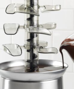 Nostalgia 4 Tier Electric Chocolate Fondue Fountain Machine for Parties - Melts Cheese, Queso, Candy, and Liqueur - Dip Strawberries, Apple Wedges, Vegetables, and More - 32-Ounce - Stainless Steel Original 25 71YuRvg0gvL