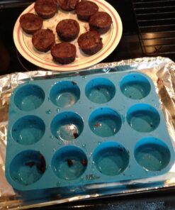 Silicone Muffin Pan & Mini Cupcake Baking Set (12 & 24 Cup) - Non Stick Mini Muffin Tin - BPA Free & Dishwasher Safe Silicon Bakeware Pans/Tins - Rubber Trays & Molds - Free Recipe eBook & Muffin Cups 12 & 24 Cup Set 35 71YuZajCaeL