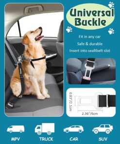 Vastar 2 Packs Adjustable Pet Dog Cat Car Seat Belt Safety Leash Vehicle Seatbelt Harness Black 23 71YubrIbFwL