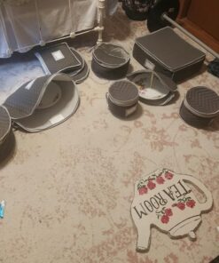 Richard's Homewares - Micro Fiber Deluxe Six Piece Accessory Storage Set - Gray (1 Pack) 1 Pack 33 71YvSmjAVL