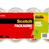 Scotch Sure Start Packing Tape, Clear, Holiday Wrapping Tape with Quiet Unwind and Easy Start, 1.88 in. x 54.6 yd., 8 Tape Rolls 30 71YvTqJ1ICL