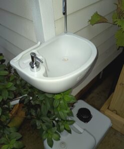 SereneLife Portable Camping Sink w/Towel Holder & Soap Dispenser - Hand Wash Basin Stand w/Rolling Wheels - For Outdoor Events, Gatherings, Worksite & Camping White Standard Towel Holder & Dispenser 47 71Yvtr0DX6L 1