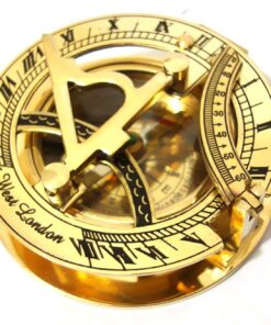 3" Sundial Compass with Teak Wood Box Inlaid with Solid Brass Rustic Vintage Home Decor Gifts 5 71YwOQJFKAL