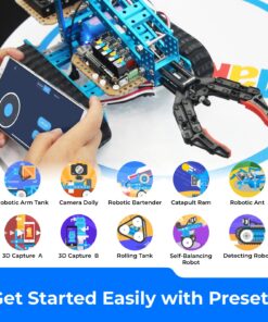 Makeblock mBot Ultimate 10 in 1 Robot Building Toys, Robotics Kit App Remote Control Robot Toys Compatible with Arduino C & Raspberry Pi, STEM Educational DIY Robot Arm Kit Gift for Teenagers & Adults Ultimate Robot 13 71YwWjdbJhL