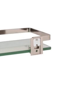 Organize It All Wall Mounting Glass Shelf with Nickle Finish and Rail 29 71YxWHum0WL