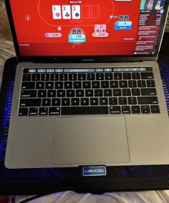 TECKNET Laptop Cooling Pad, Portable Slim Quiet USB Powered Laptop Notebook Cooler Cooling Pad Stand Chill Mat with 3 Blue LED Fans, Fits 12-17 Inches (Black) Black 49 71Yxj8okpRL